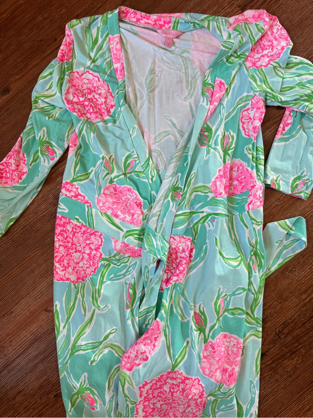 Lilly Pulitzer Karlie Wrap Dress Blue Large